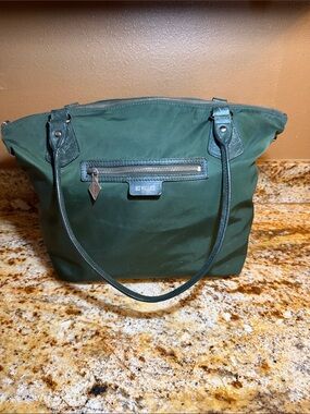 MZ WALLACE "Chelsea" Bedford Green Nylon Shoulder Tote Bag